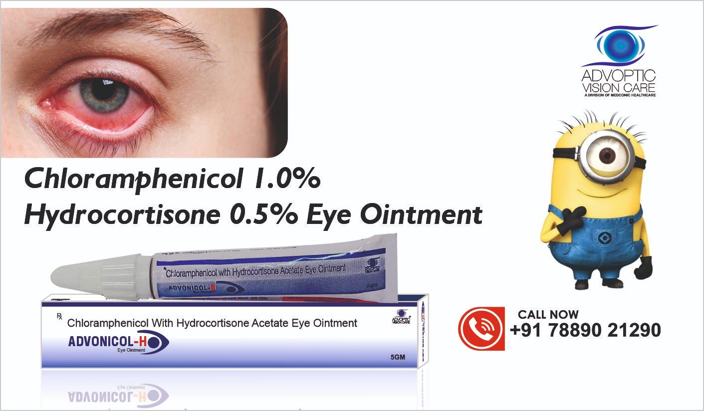 Chloramphenicol 1.0% + Hydrocortisone 0.5% Eye Ointment