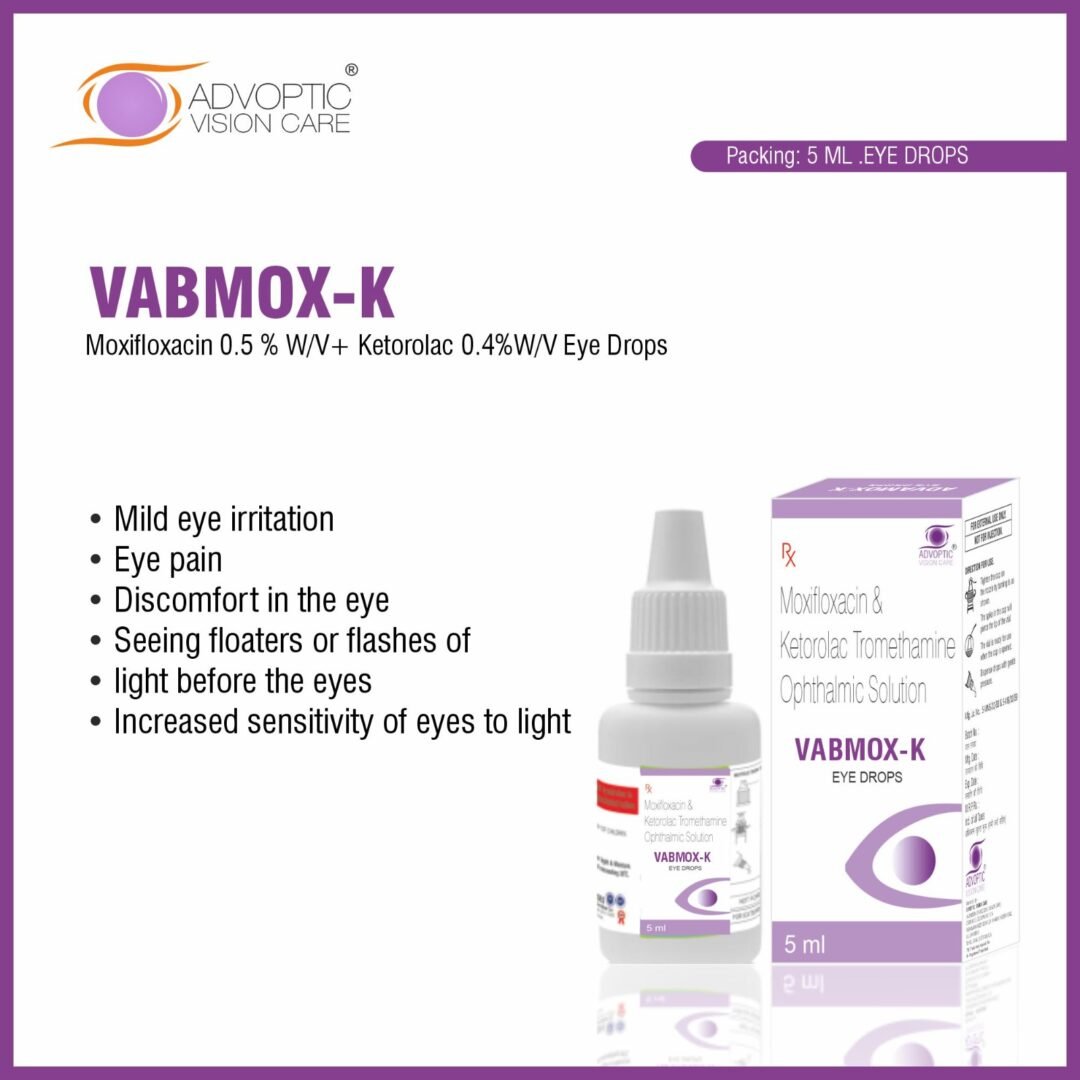 VABMOX K- MOXIFLOXACIN 05% KETOROLAC 05%